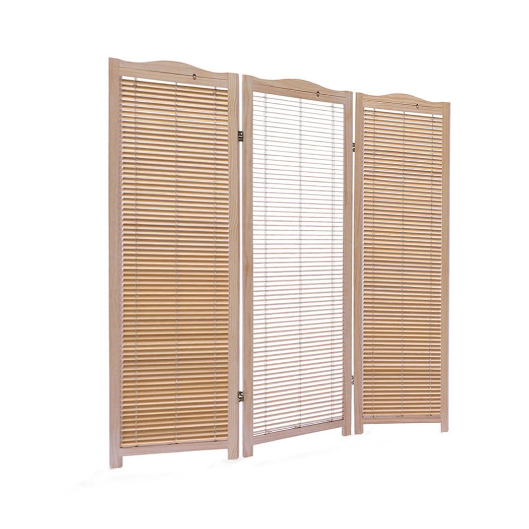 Levede Room Divider 3 Panel Free Standing Foldable  Room Divider Privacy Screen Wood Frame