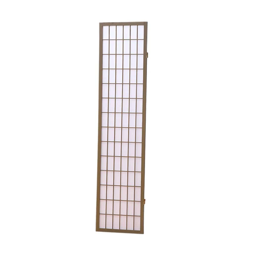 Levede Room Divider 3 Panel Room Divider Screen Door Stand Privacy Fringe Wood Fold Grey