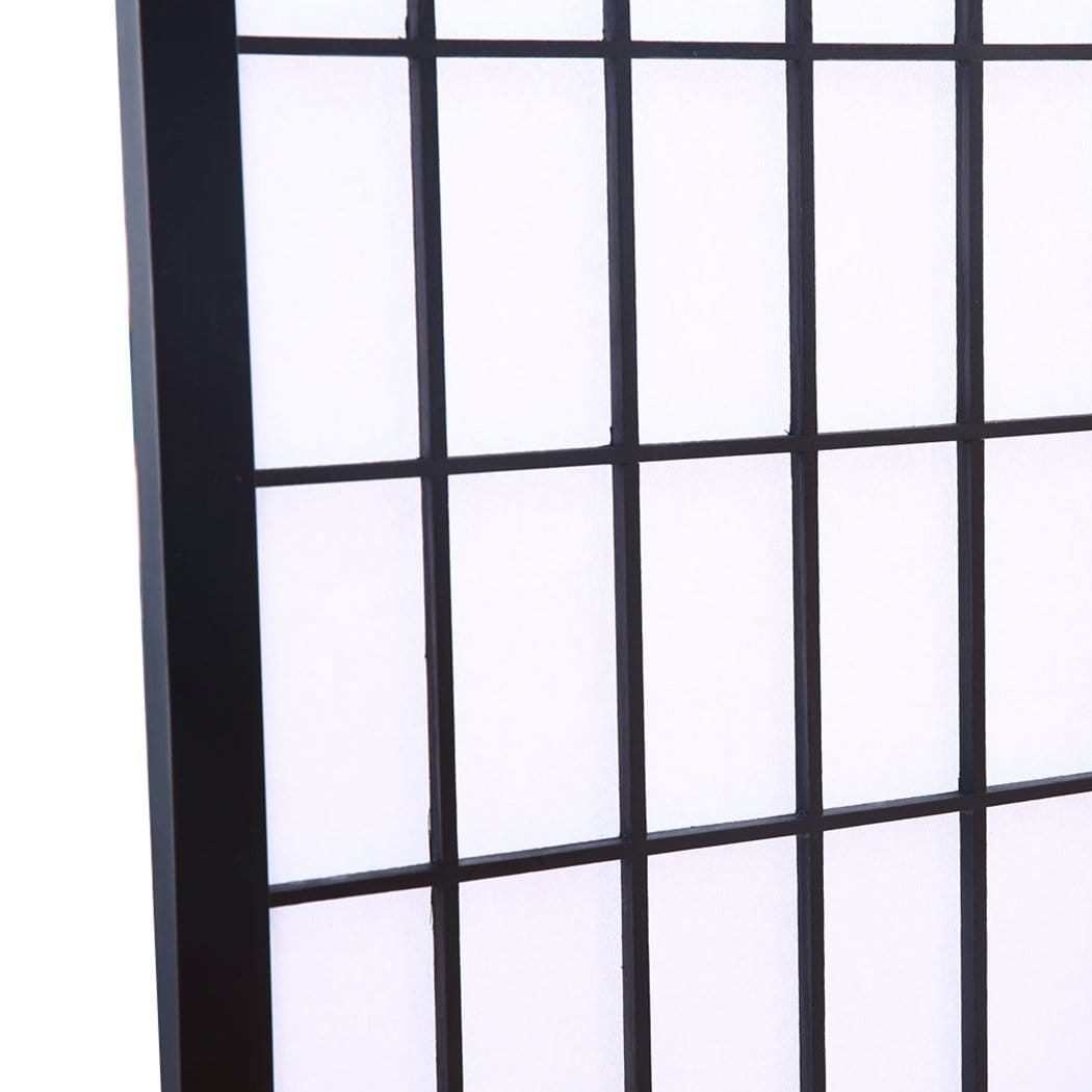 Levede Room Divider 6 Panel Free Standing Foldable  Room Divider Privacy Screen Black Frame