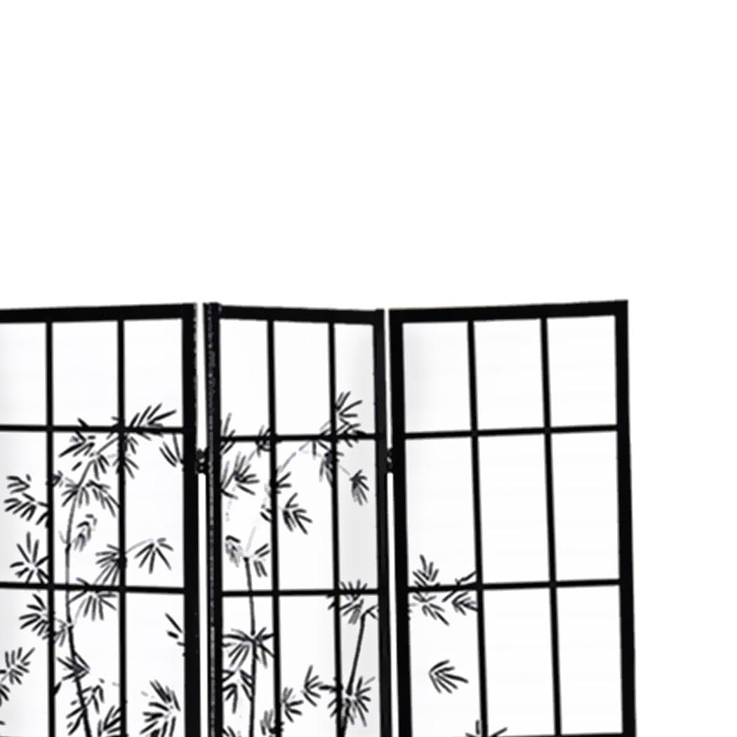 Levede Room Divider 8 Panel Free Standing Foldable  Room Divider Privacy Screen Bamboo Print