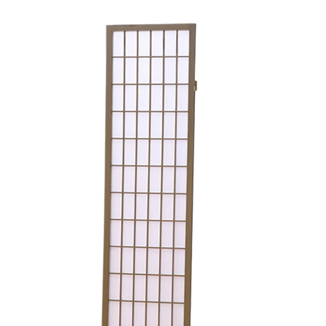 Levede Room Divider 8 Panel Room Divider Screen Door Stand Privacy Fringe Wood Fold Grey