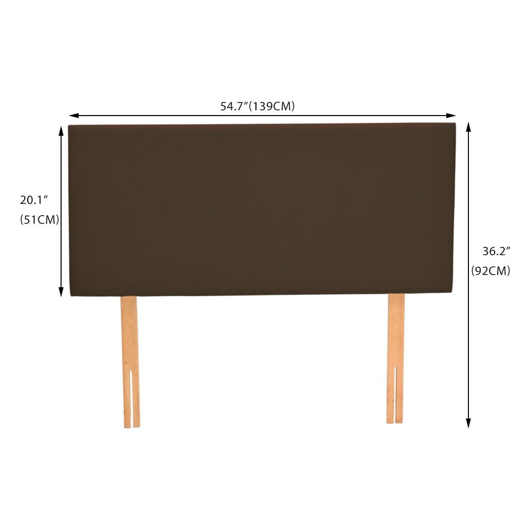 Levede Bedhead Bed Frame Bed head PU Leather With Wooden Leg Double Size
