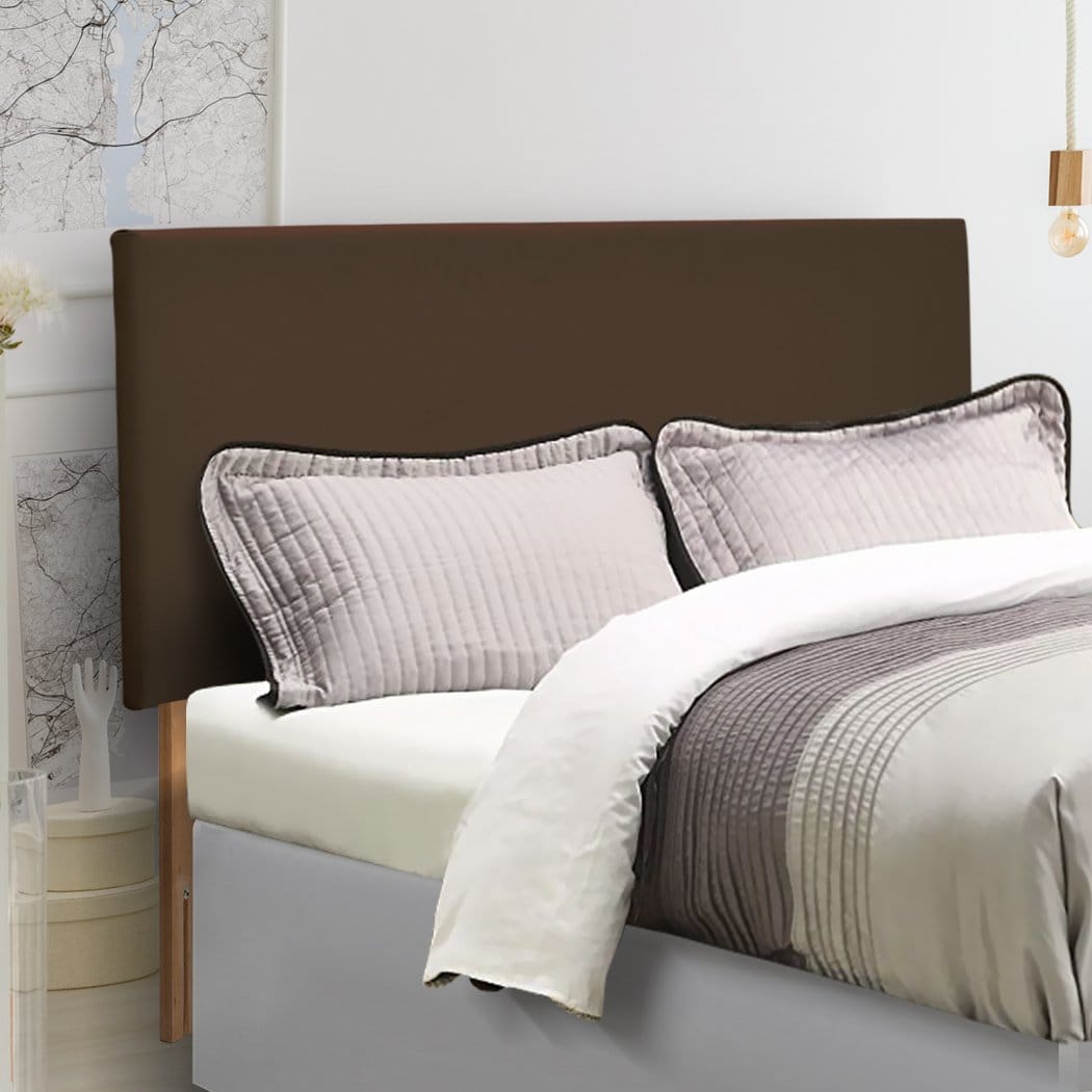 Levede Bedhead Bed Frame Bed head PU Leather With Wooden Leg King Size