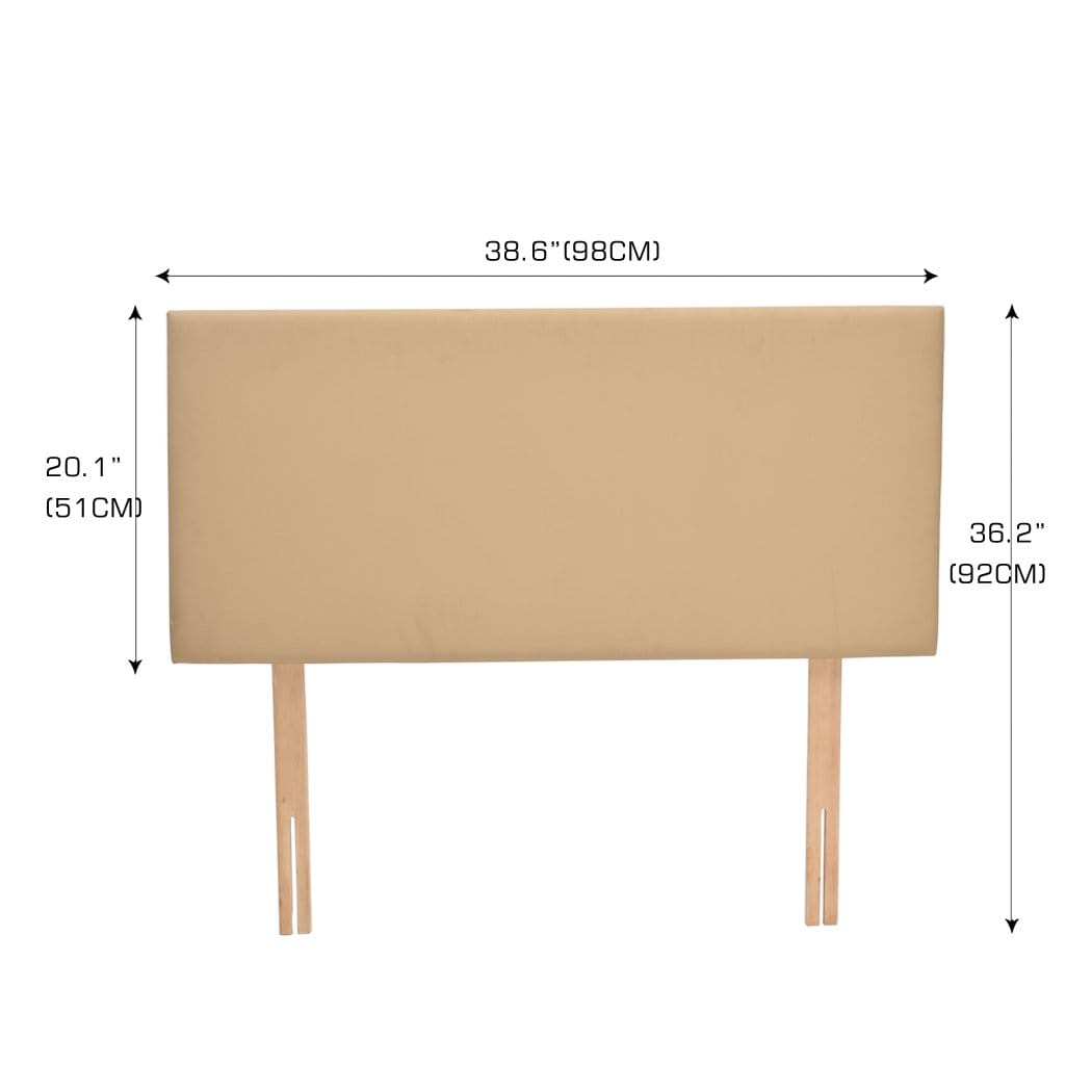 Levede Bedhead Bed Frame Bed head PU Leather With Wooden Leg Single Size