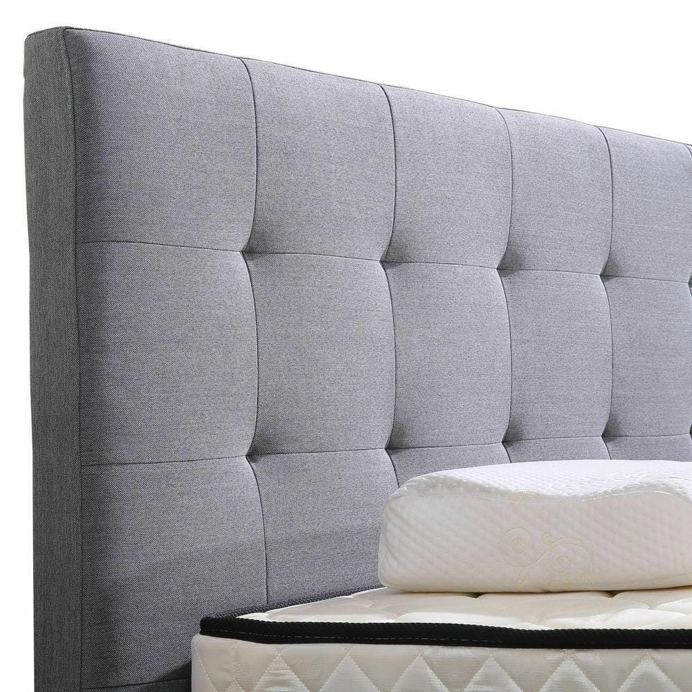 Levede Bedframe Bed Frame King Fabric With Drawers Storage Beige