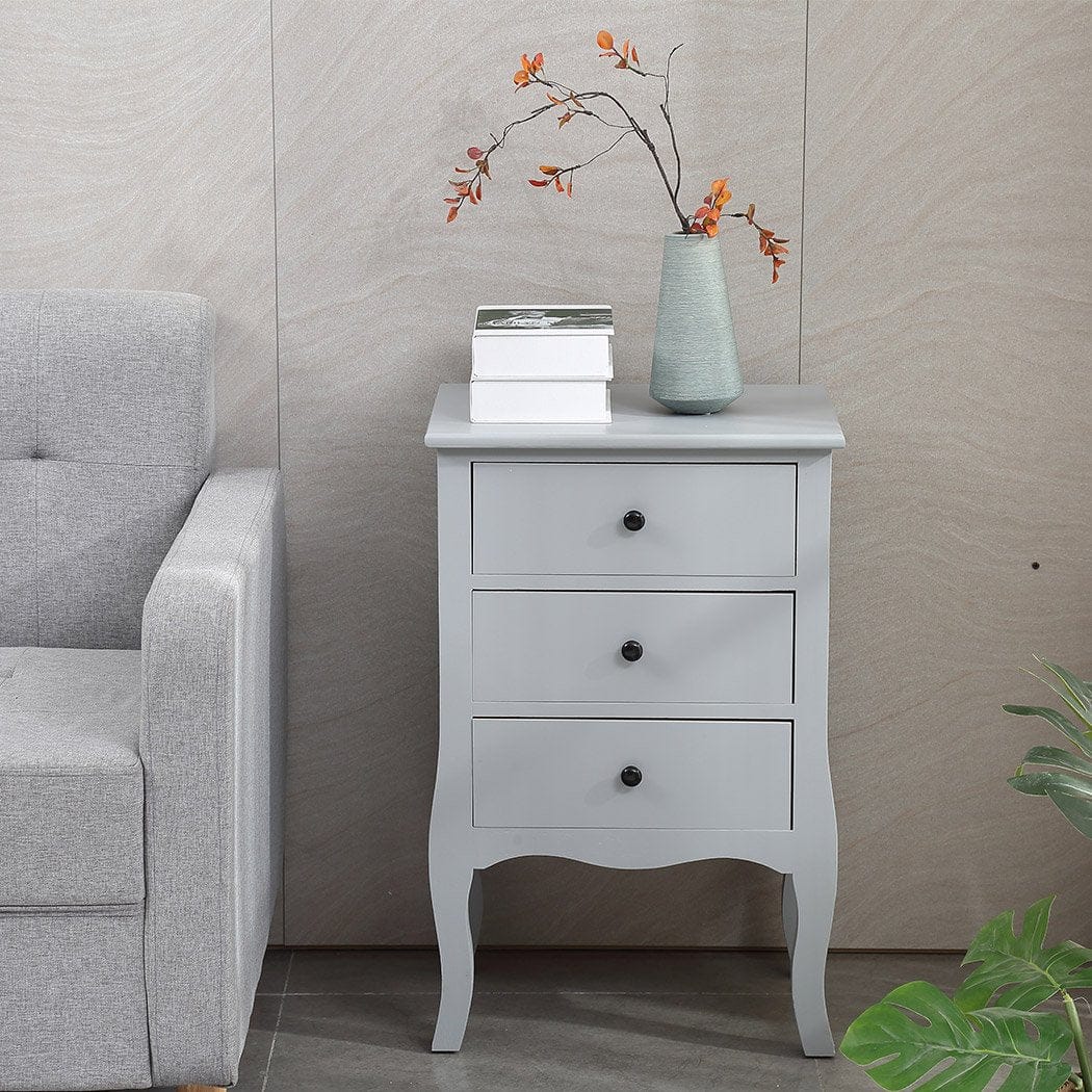 Levede Chest of Drawers Bedside Tables Chest of 3 Drawer Storage Cabinet Bedroom Furniture