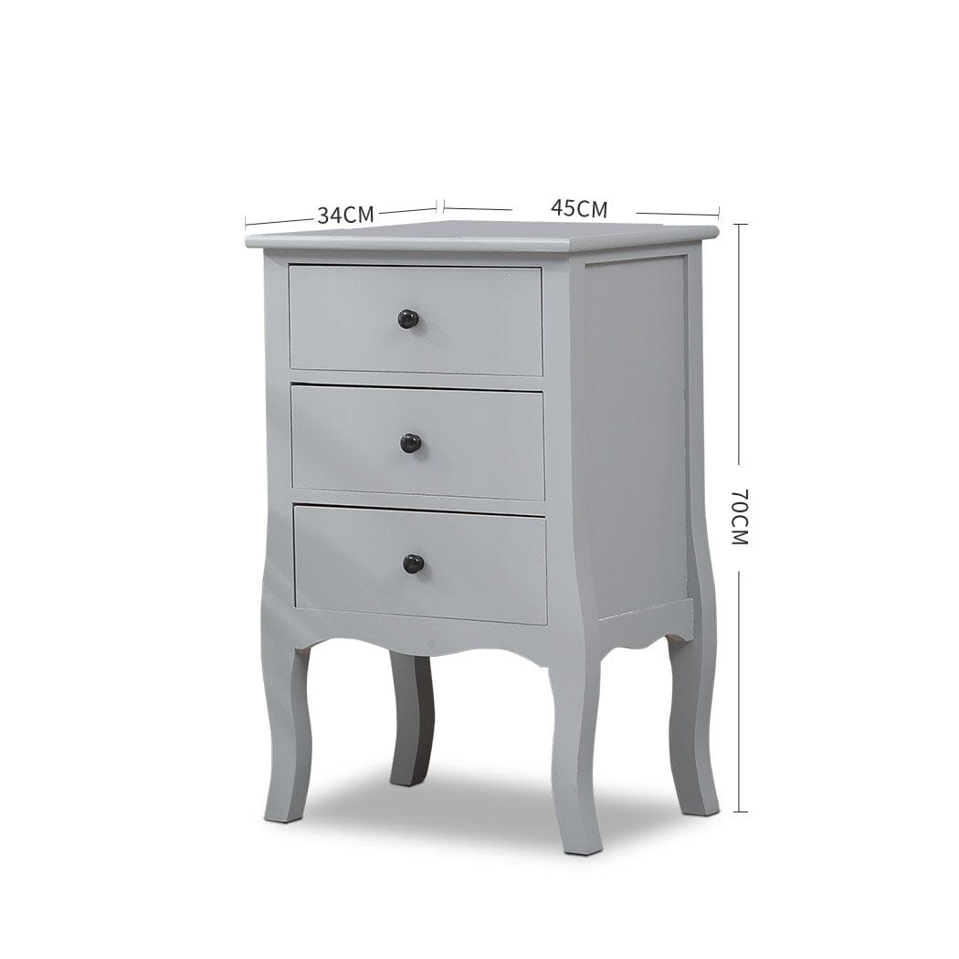 Levede Chest of Drawers Bedside Tables Chest of 3 Drawer Storage Cabinet Bedroom Furniture