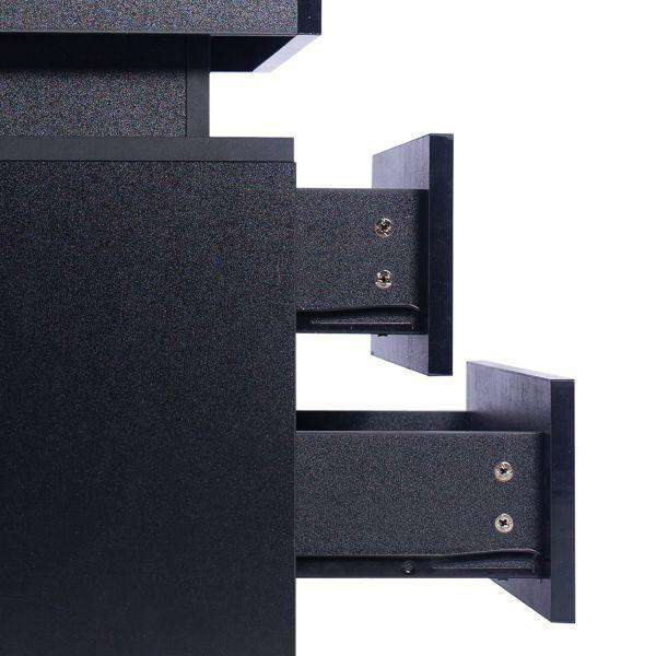 Levede Bedside Table BEDSIDE TABLES DRAWERS RGB LED SIDE TABLE HIGH GLOSS NIGHTSTAND CABINET