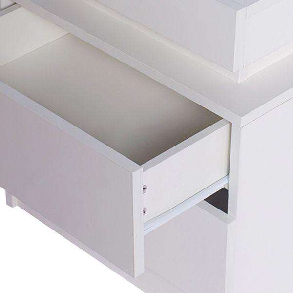 Levede Bedside Table BEDSIDE TABLES DRAWERS RGB LED STORAGE CABINET HIGH GLOSS NIGHTSTAND
