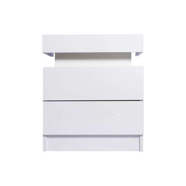 Levede Bedside Table BEDSIDE TABLES DRAWERS RGB LED STORAGE CABINET HIGH GLOSS NIGHTSTAND