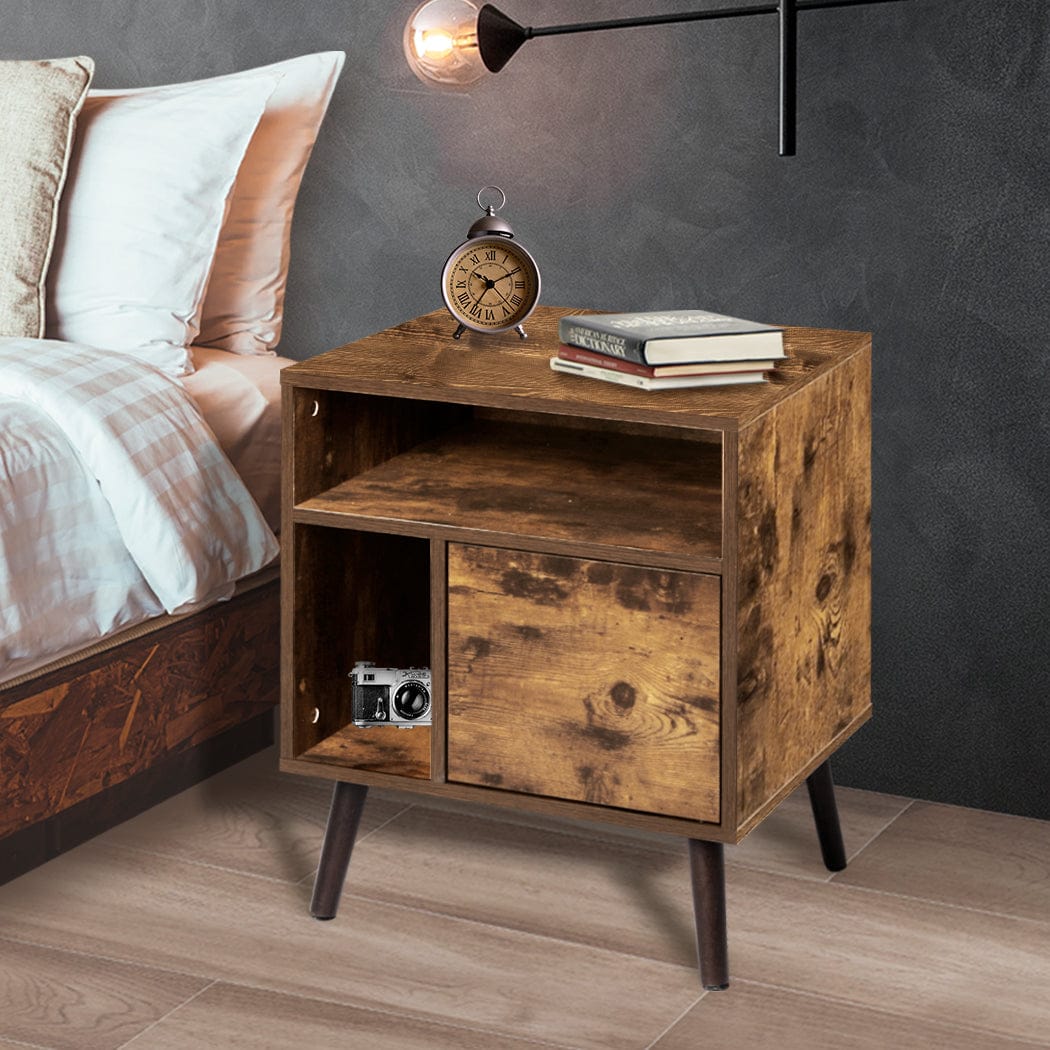 Levede Bedside Table Bedside Tables Drawers Side Table Wood Nightstand Storage Cabinet Bedroom