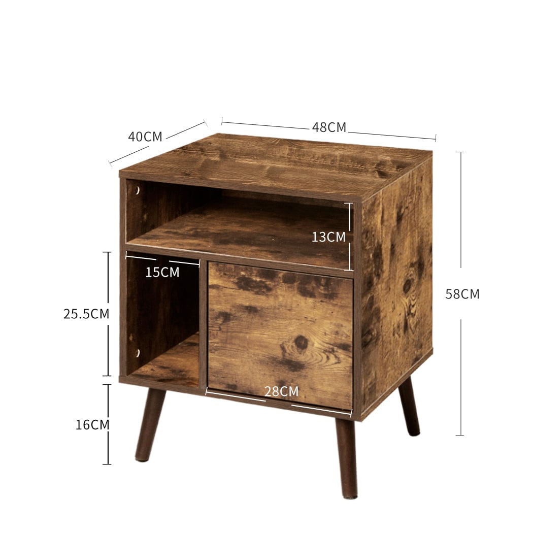 Levede Bedside Table Bedside Tables Drawers Side Table Wood Nightstand Storage Cabinet Bedroom