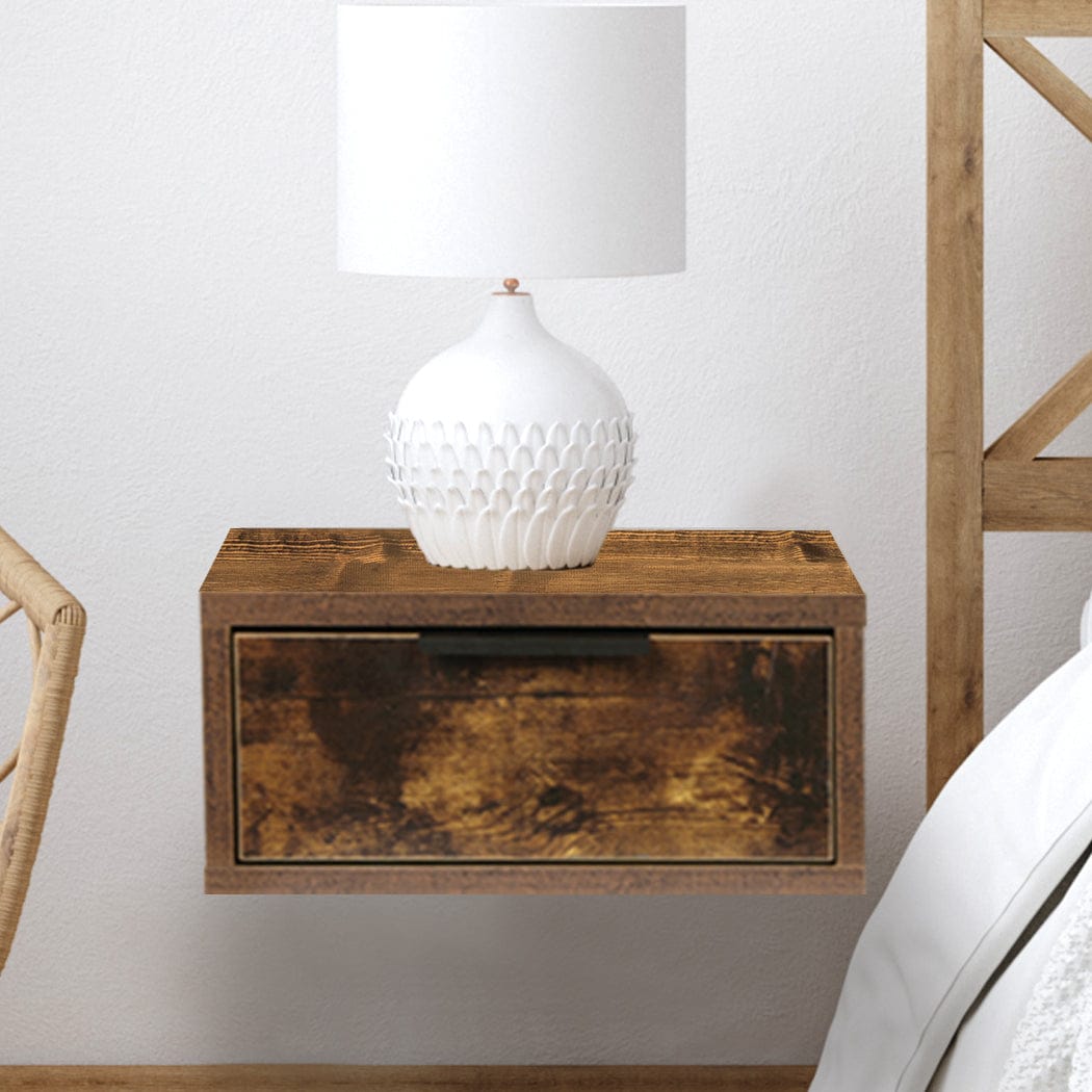 Levede Bedside Table Bedside Tables Drawers Wall Mounted Cabinet Floating Nightstand Bedroom