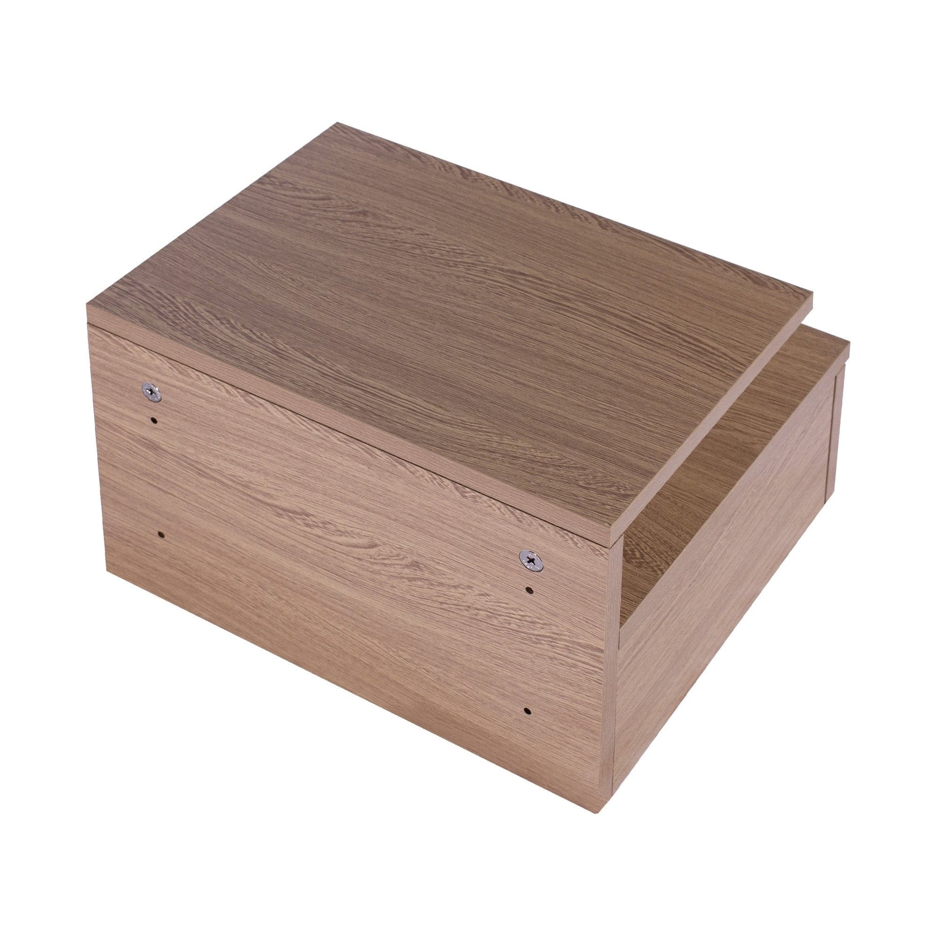 Levede Bedside Table Bedside Tables LED Side Table Storage Drawer Nightstand Wood Oak X2