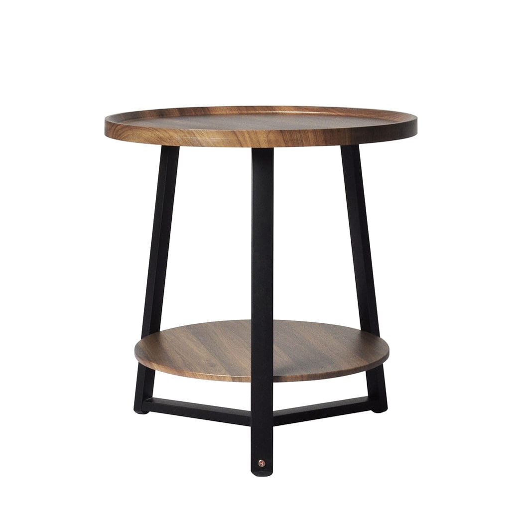 Levede Bedside Table Bedside Tables Nightstand Lamp Storage Steel Legs Industrial