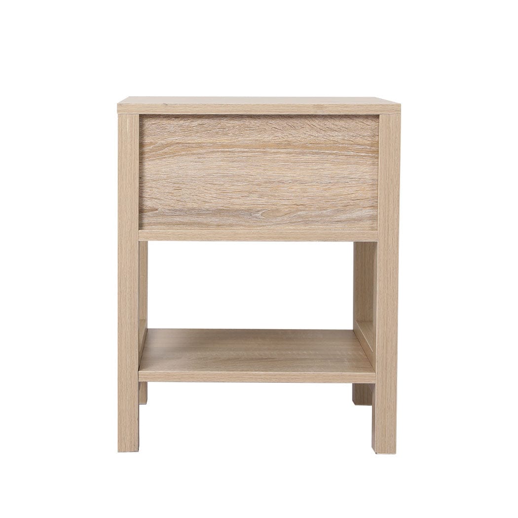 Levede Bedside Table Bedside Tables Rattan Wood Drawers Nightstand Storage Cabinet Bedroom