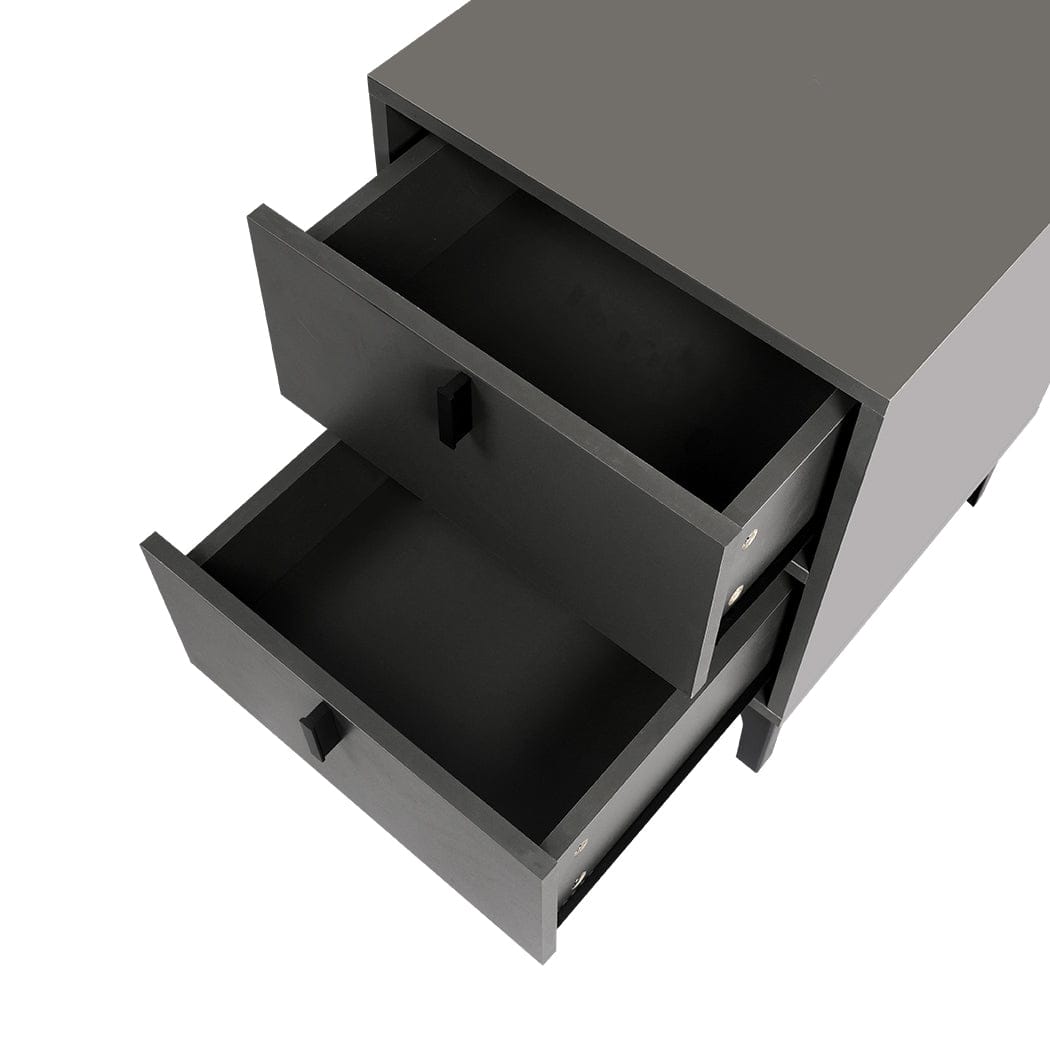 Levede Bedside Table Bedside Tables Side Table Bedroom Nightstand 2 Drawers Storage Cabinet