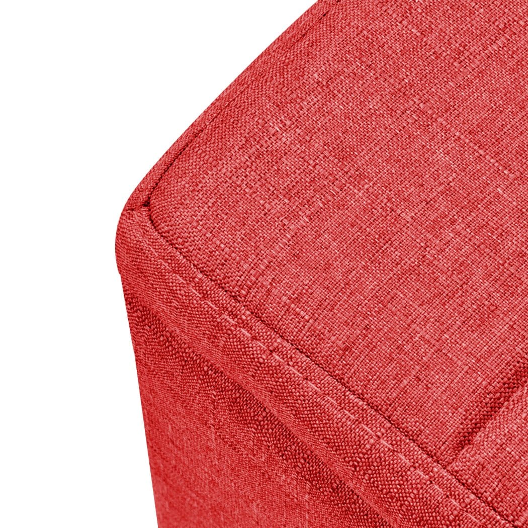 Levede Ottoman Blanket Box Storage Ottoman PU Leather Fabric Chest Toy Clothes Foot Stool Bed
