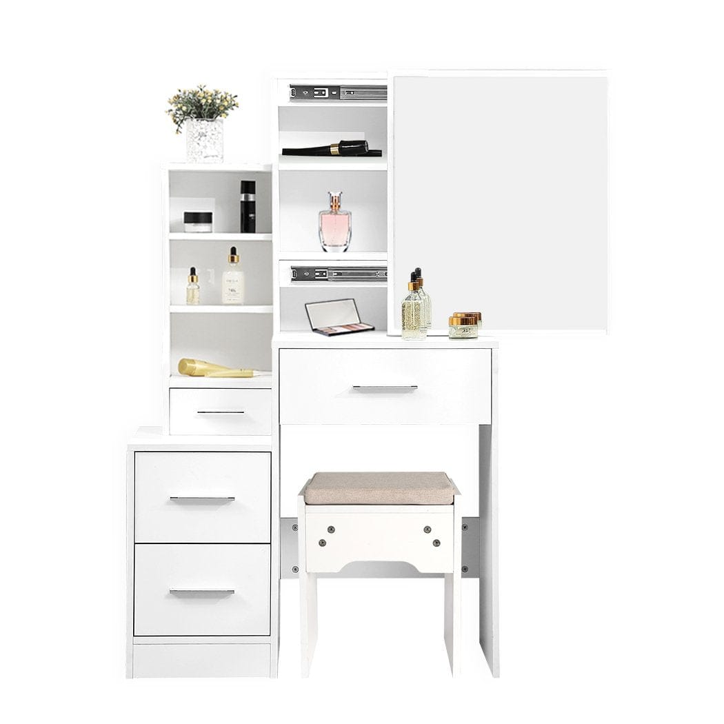 Levede Dressing Table Dressing Table Set Stool Mirrors Jewellery Cabinet Makeup Organizer