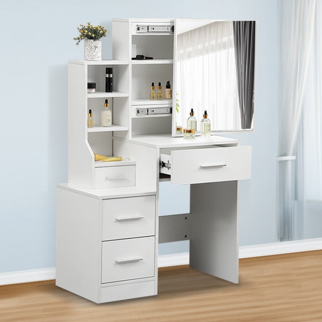 Levede Dressing Table Dressing Table Set Stool Mirrors Jewellery Cabinet Makeup Organizer