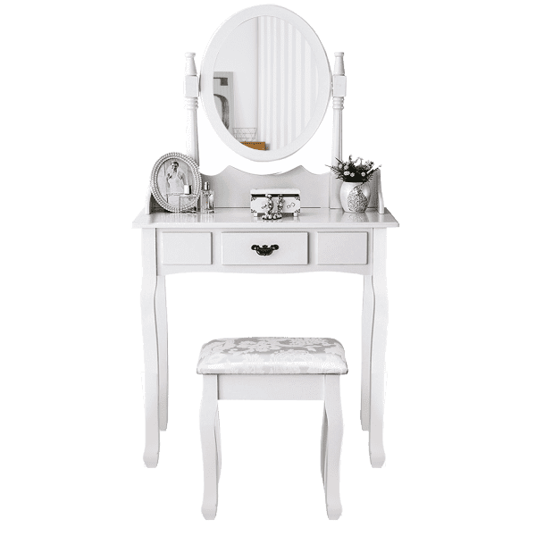 Levede Dressing Table DRESSING TABLE STOOL MIRROR MAKEUP JEWELLERY ORGANIZER DRAWER CABINET