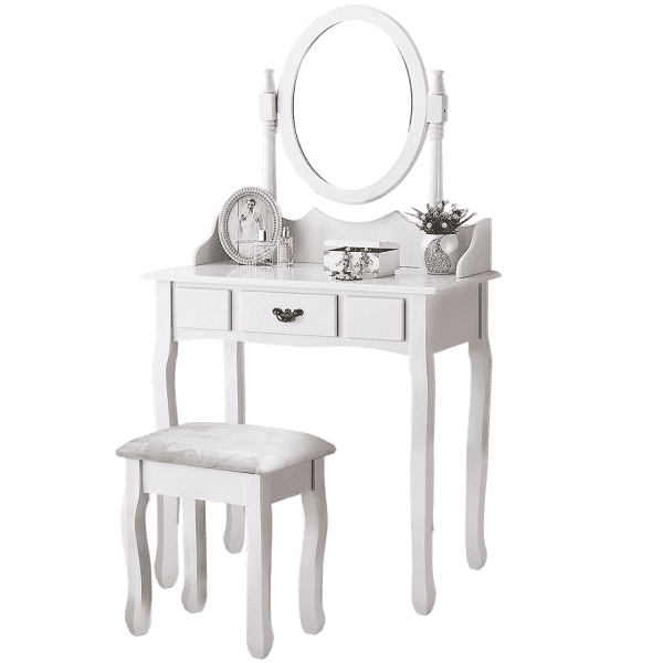 Levede Dressing Table DRESSING TABLE STOOL MIRROR MAKEUP JEWELLERY ORGANIZER DRAWER CABINET