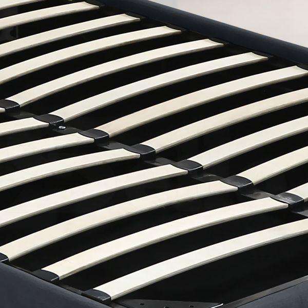 Levede Bedframe Gas Lift Storage Bed Frame Premium Leather - Black