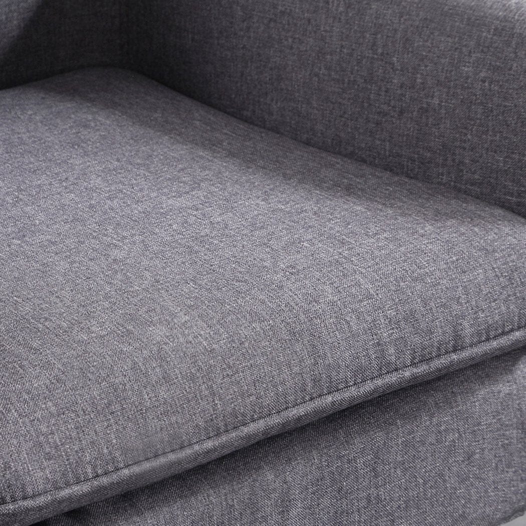 Levede Accent Chair Luxury Upholstered Armchair Single Accent Sofa Padded Fabric