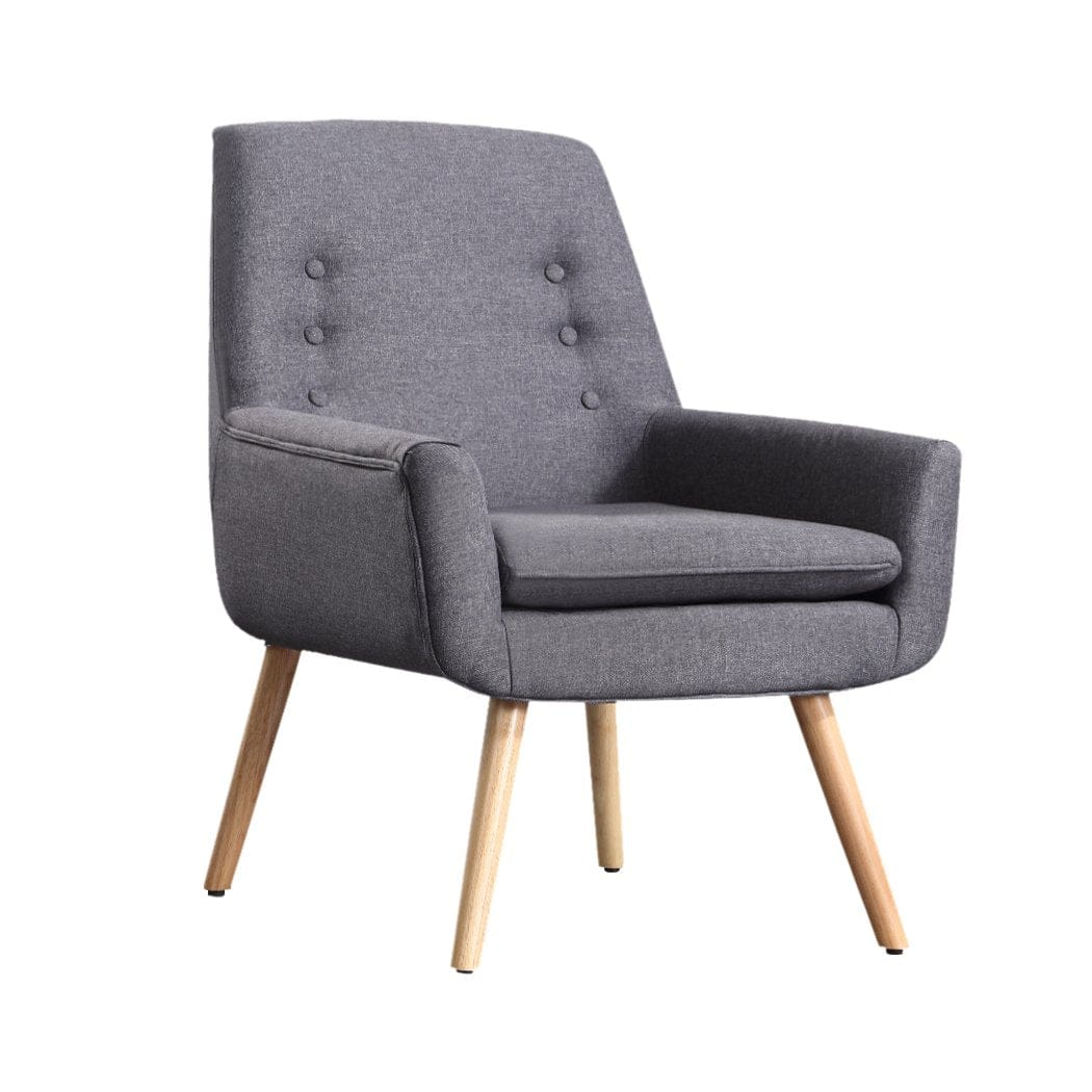 Levede Accent Chair Luxury Upholstered Armchair Single Accent Sofa Padded Fabric