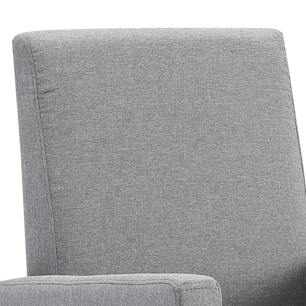 Levede Accent Chair Nursing Baby Feeding Rocking Chair Linen Fabirc Solid Wood Frame Grey