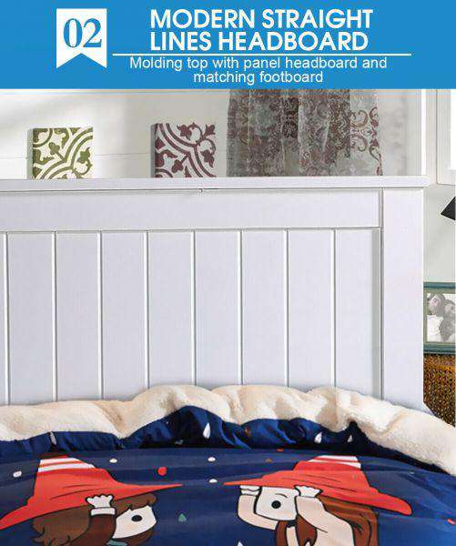 Levede Bedframe PREMIUM WHITE PINE WOOD BED FRAME