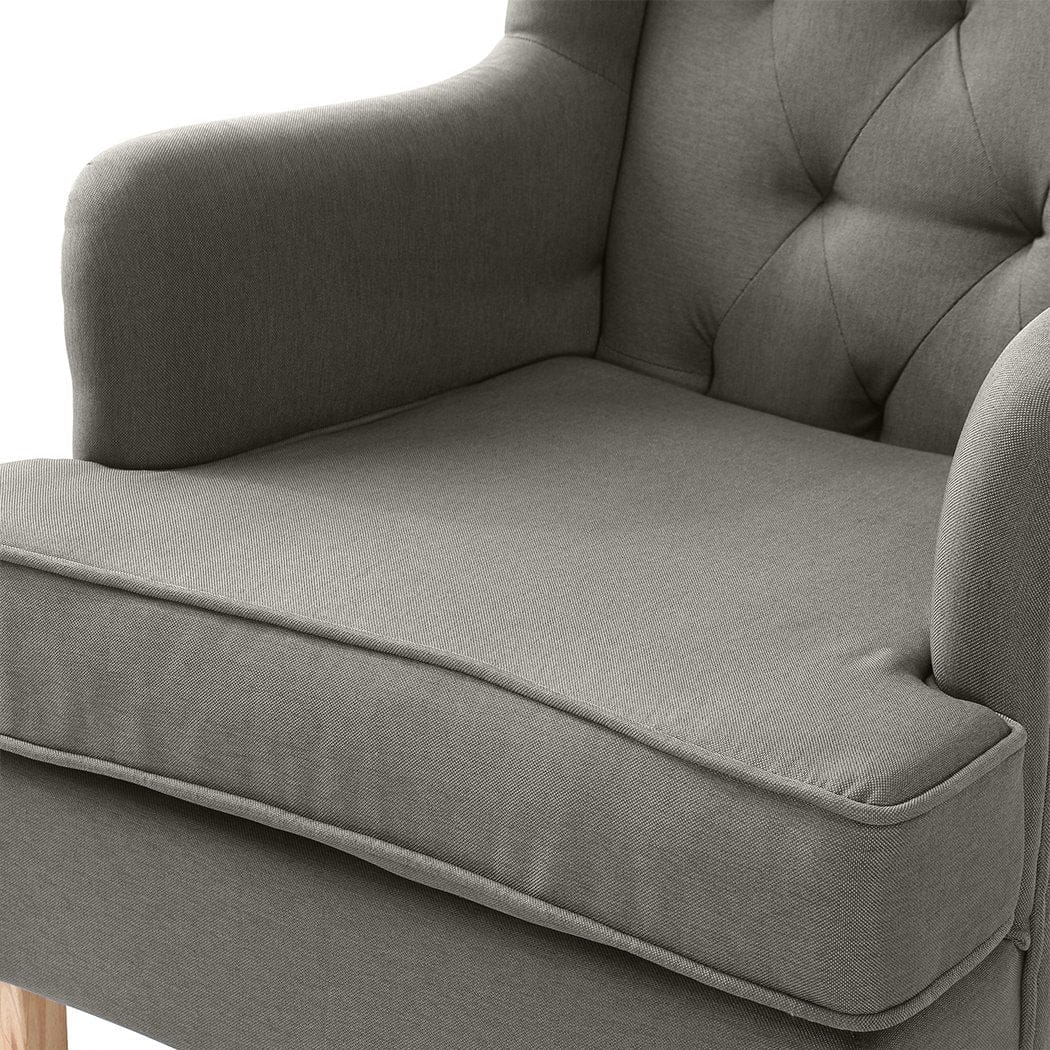Levede Accent Chair Rocking Chair Lounge Chairs Baby Feeding Armchair Recliner Fabric Sofa
