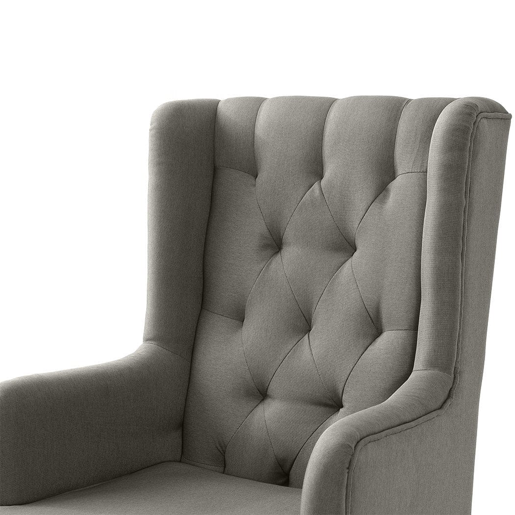 Levede Accent Chair Rocking Chair Lounge Chairs Baby Feeding Armchair Recliner Fabric Sofa