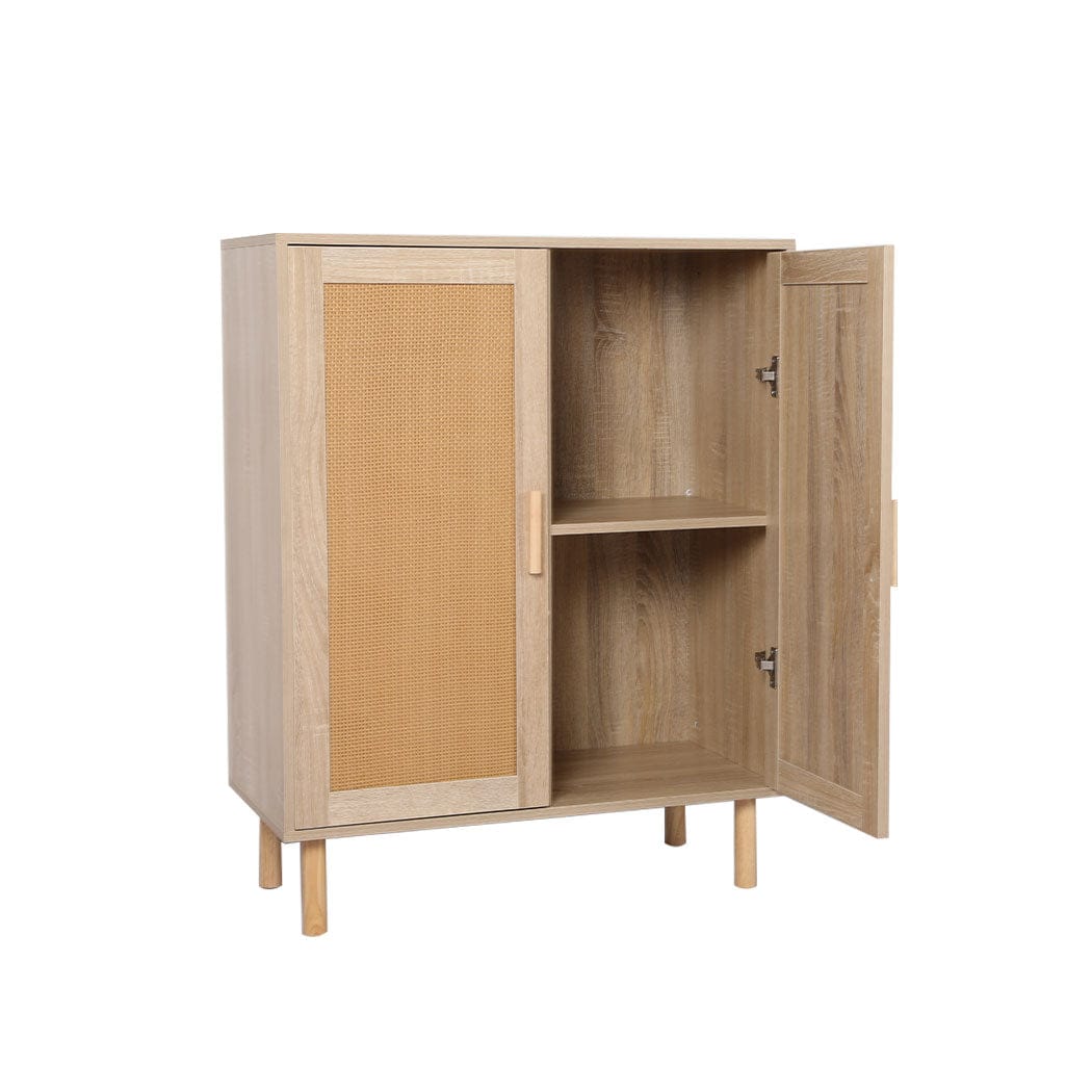 Levede Chest of Drawers Storage Cabinet Rattan Dresser Chest of Drawers Tallboy Wooden Cabinet