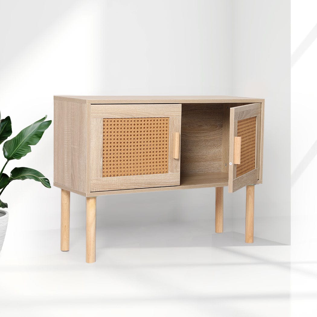 Levede Chest of Drawers Storage Cabinet Rattan Dresser Chest of Drawers Tallboy Wooden Cabinet