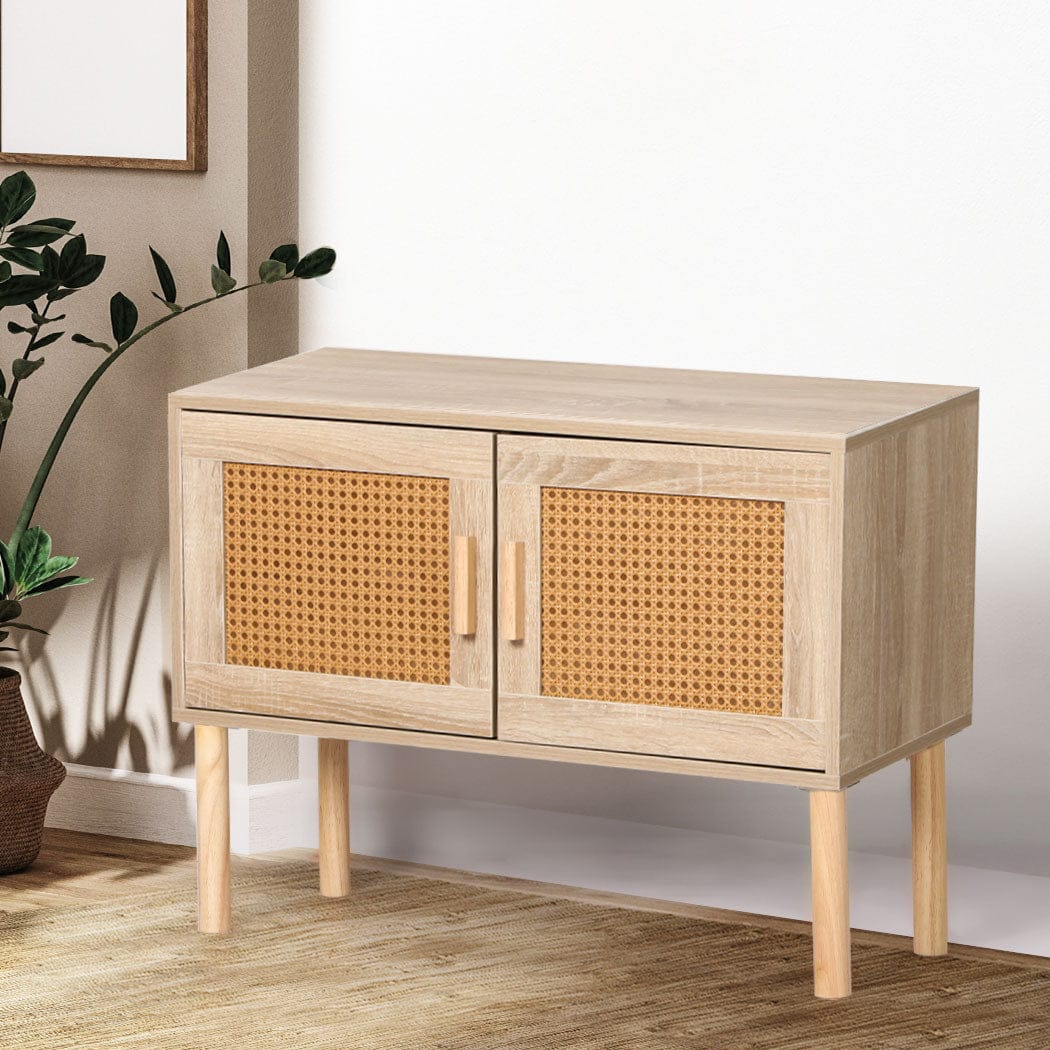 Levede Chest of Drawers Storage Cabinet Rattan Dresser Chest of Drawers Tallboy Wooden Cabinet