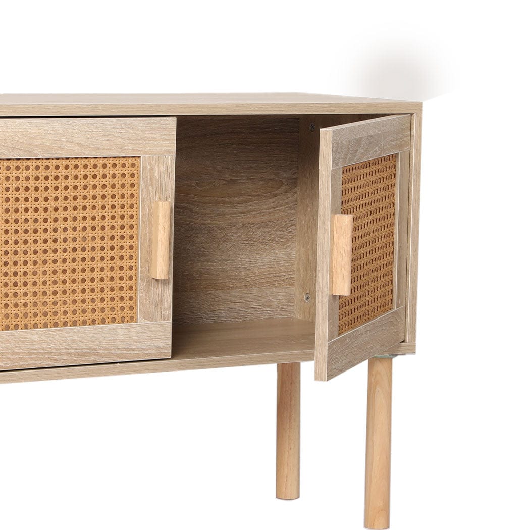 Levede Chest of Drawers Storage Cabinet Rattan Dresser Chest of Drawers Tallboy Wooden Cabinet
