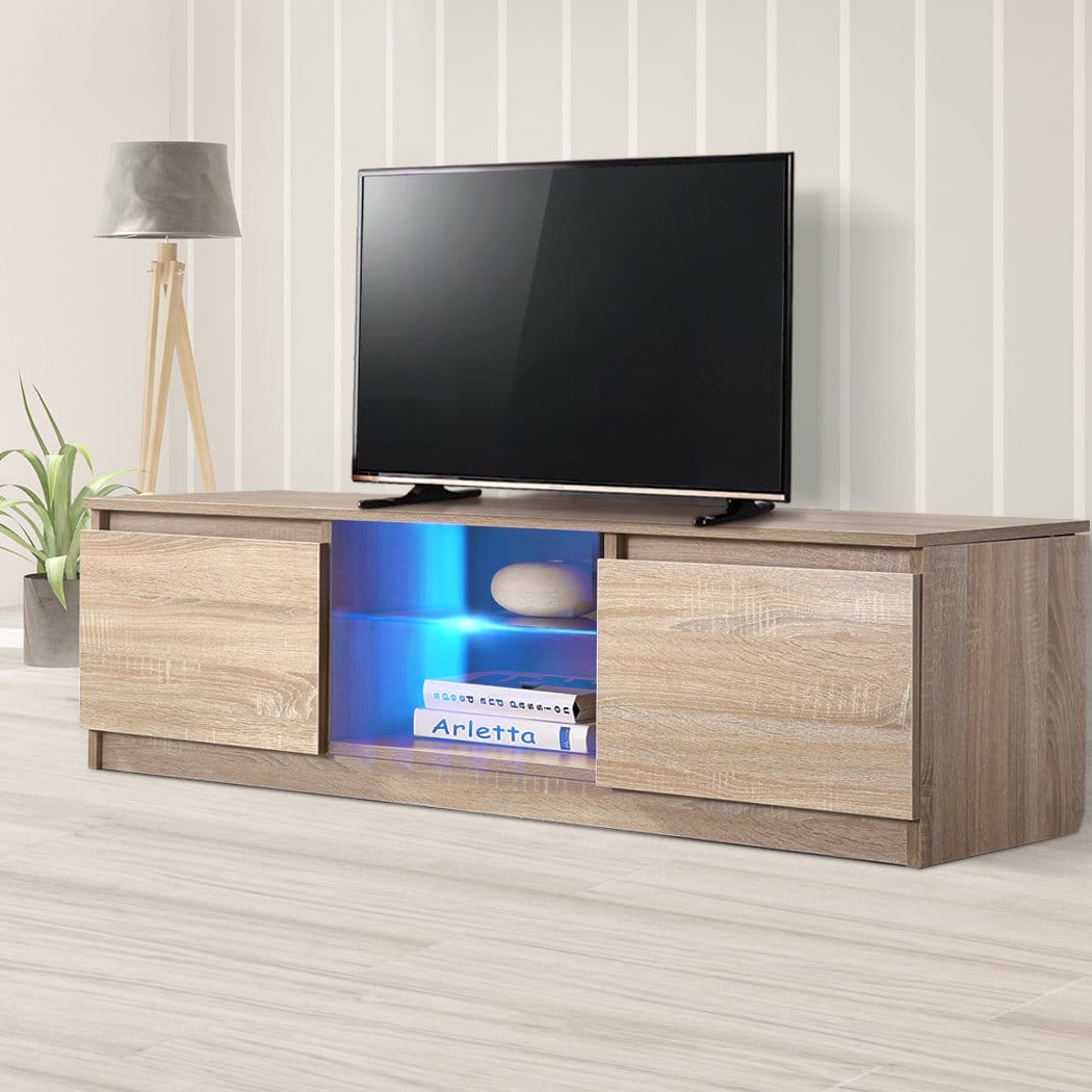 Levede TV Unit TV Cabinet Entertainment Stand LED Lowline Shelf Storage Unit Furniture