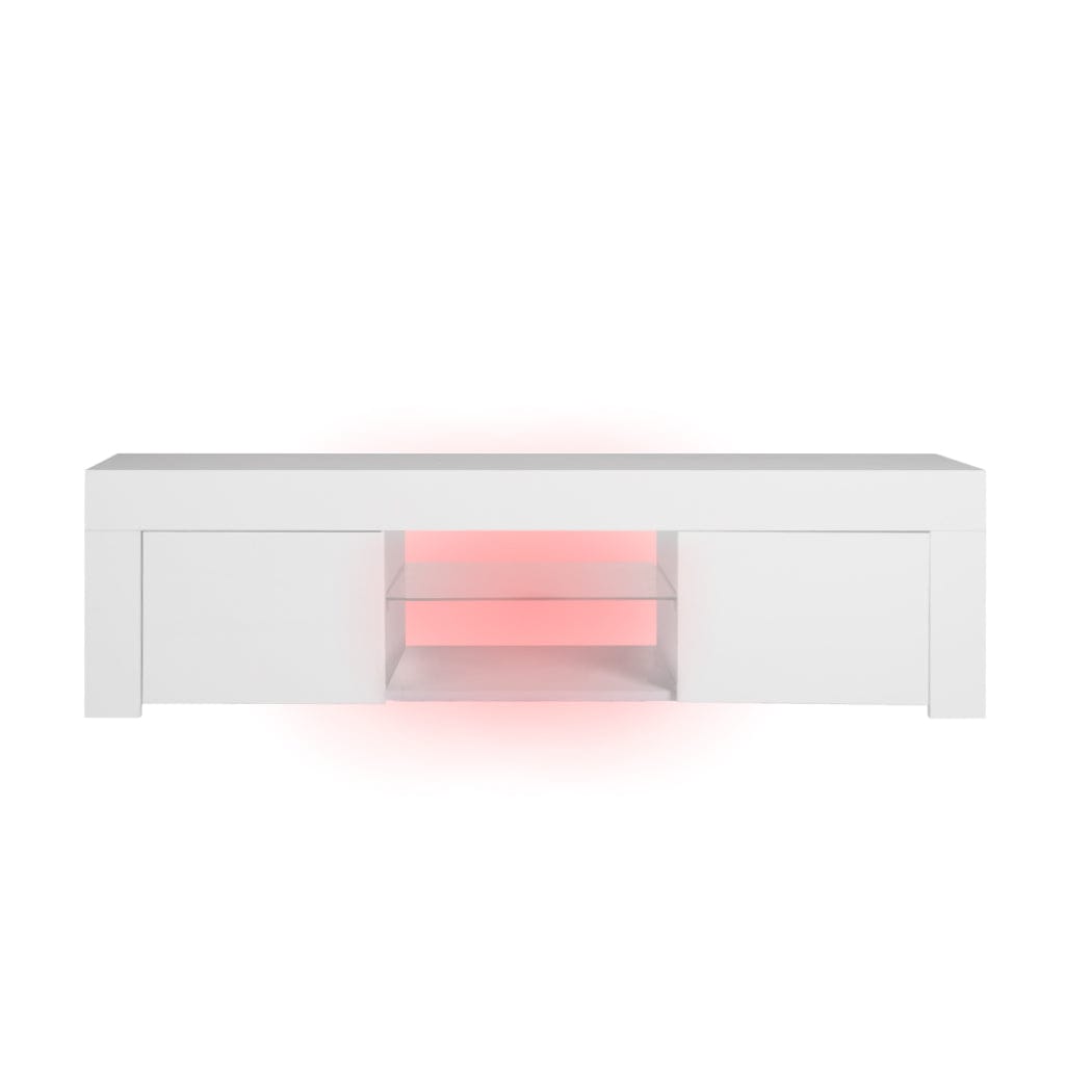 Levede TV Unit TV Cabinet Entertainment Unit Stand RGB LED Furniture Wooden Shelf 130cm