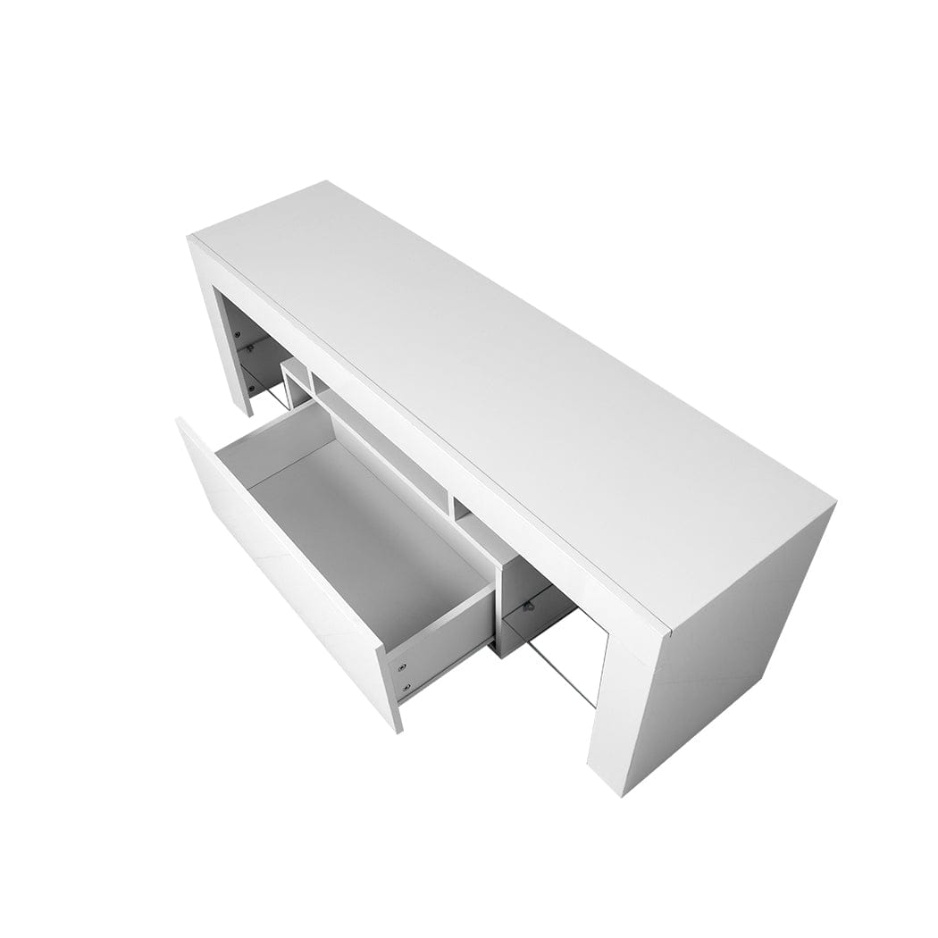 Levede TV Unit TV Cabinet Entertainment Unit Stand RGB LED Furniture Wooden Shelf 130cm