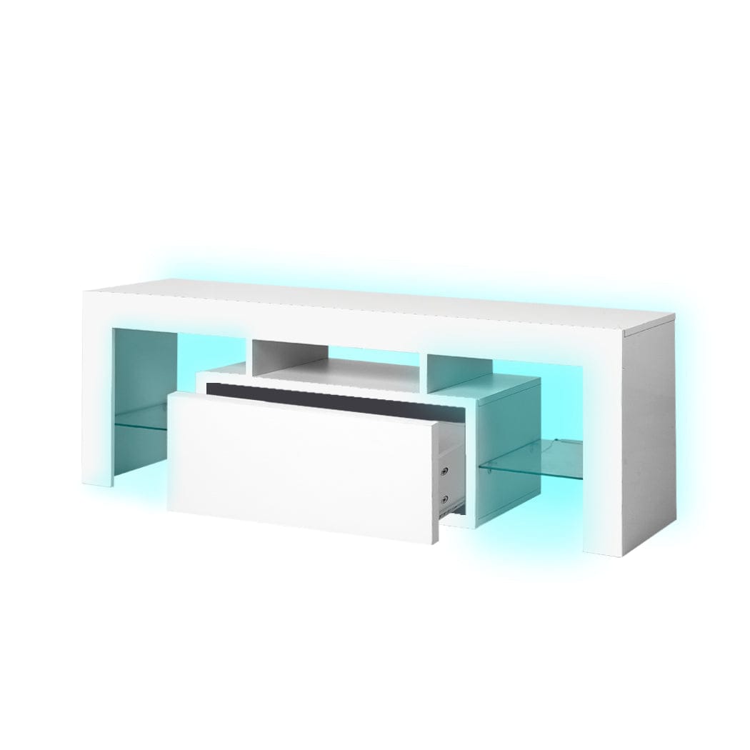 Levede TV Unit TV Cabinet Entertainment Unit Stand RGB LED Furniture Wooden Shelf 130cm