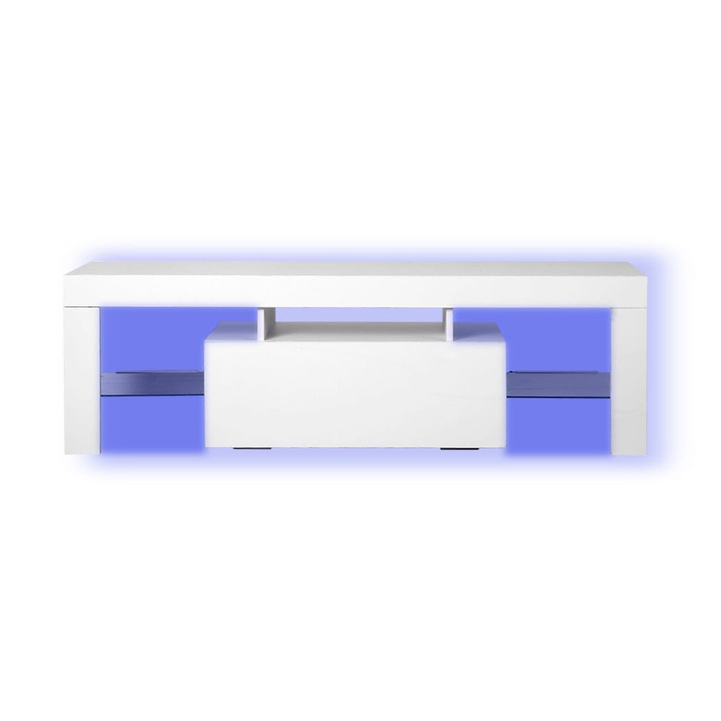 Levede TV Unit TV Cabinet Entertainment Unit Stand RGB LED Furniture Wooden Shelf 130cm