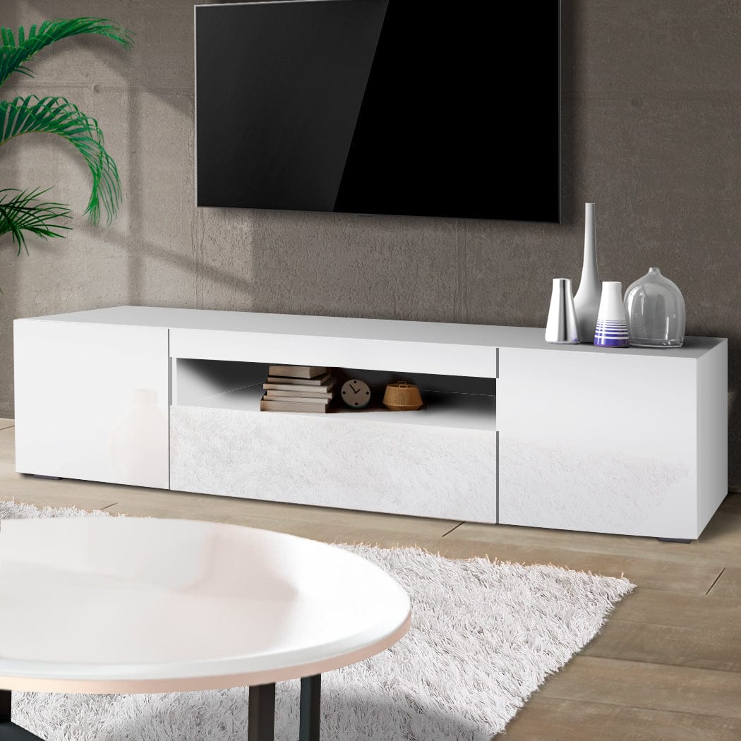 Levede TV Unit TV Cabinet Entertainment Unit Stand RGB LED Furniture Wooden Shelf 200cm