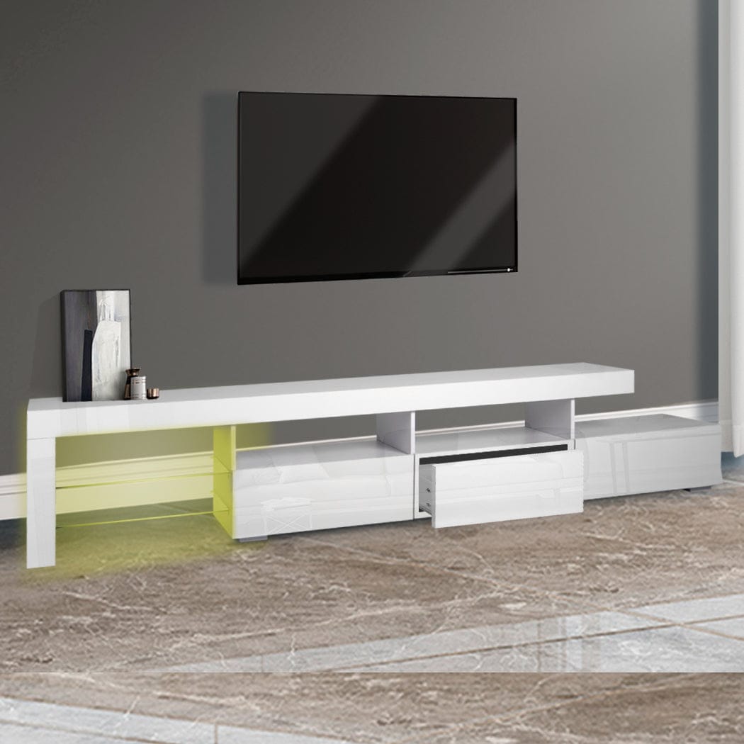 Levede TV Unit TV Cabinet Entertainment Unit Stand RGB LED Furniture Wooden Shelf 240cm