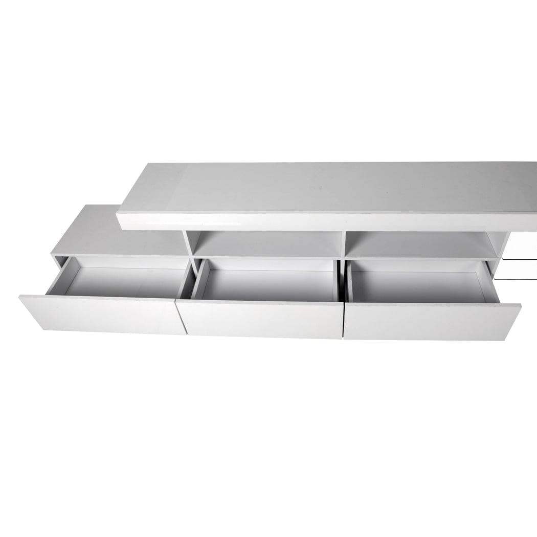 Levede TV Unit TV Cabinet Entertainment Unit Stand RGB LED Furniture Wooden Shelf 240cm