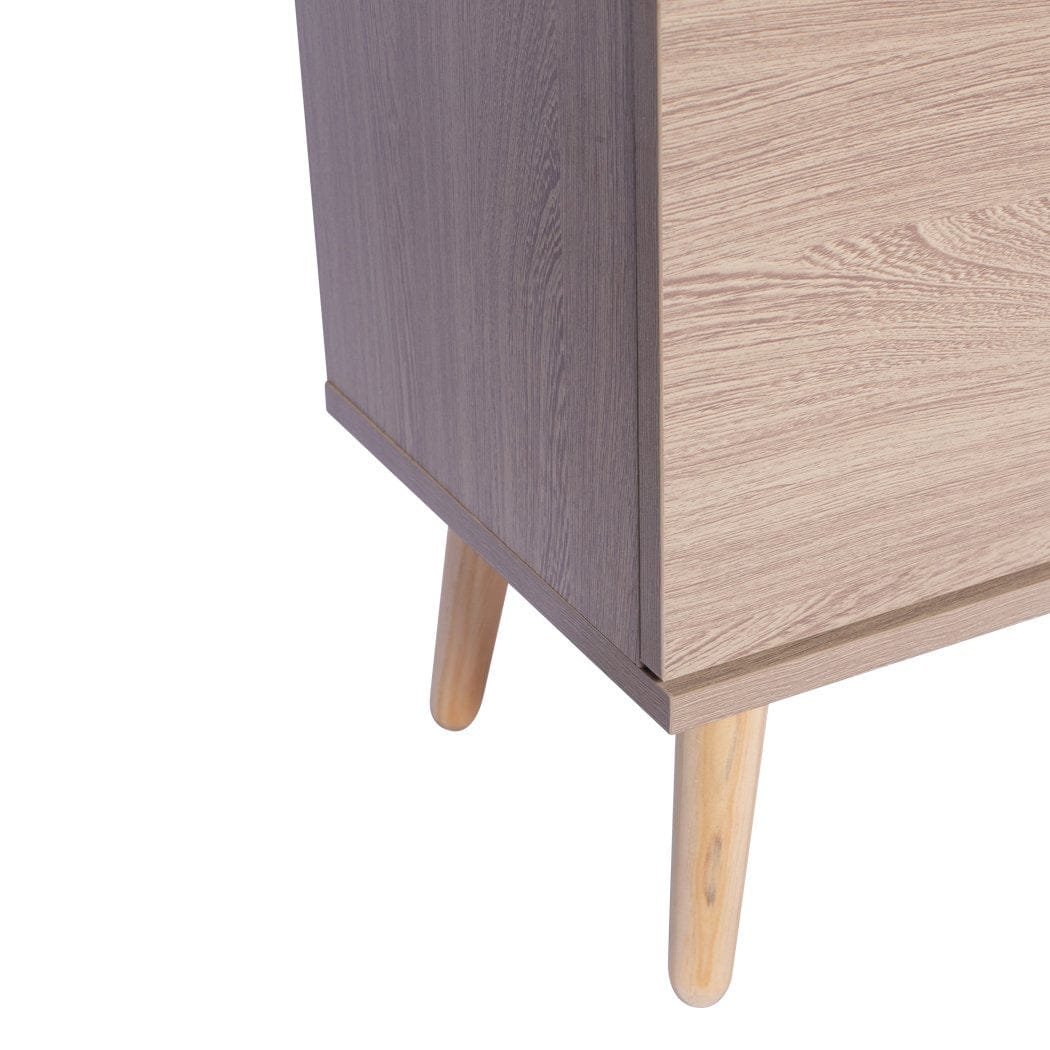 Levede TV Unit TV Cabinet Entertainment Unit Stand Storage Drawer Wooden Shelf Oak 140cm