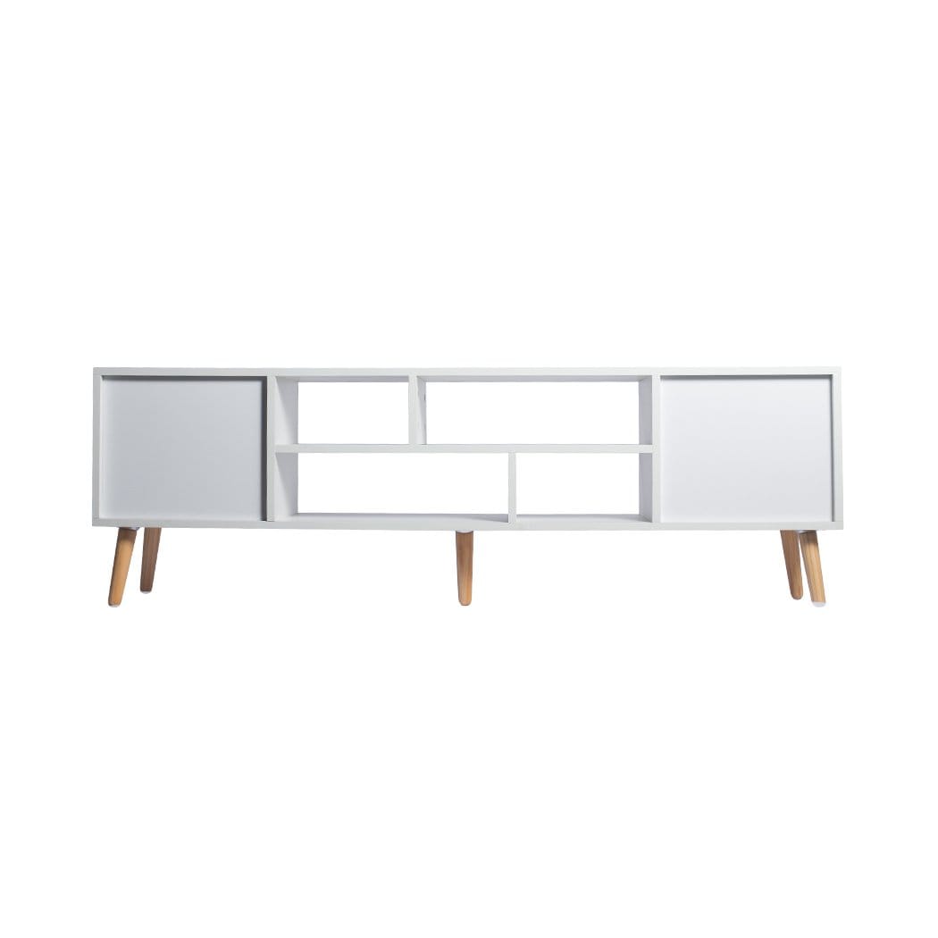 Levede TV Unit TV Cabinet Entertainment Unit Stand Storage Drawers Wooden Shelf White