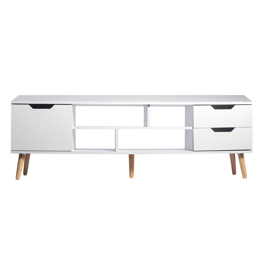 Levede TV Unit TV Cabinet Entertainment Unit Stand Storage Drawers Wooden Shelf White