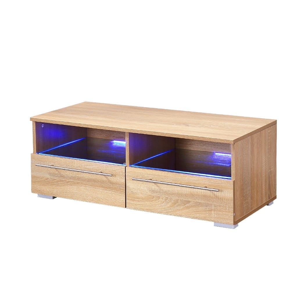 Levede TV Unit Wooden TV Stand Entertainment Unit Media Storage Cabinet LED Lowline AU