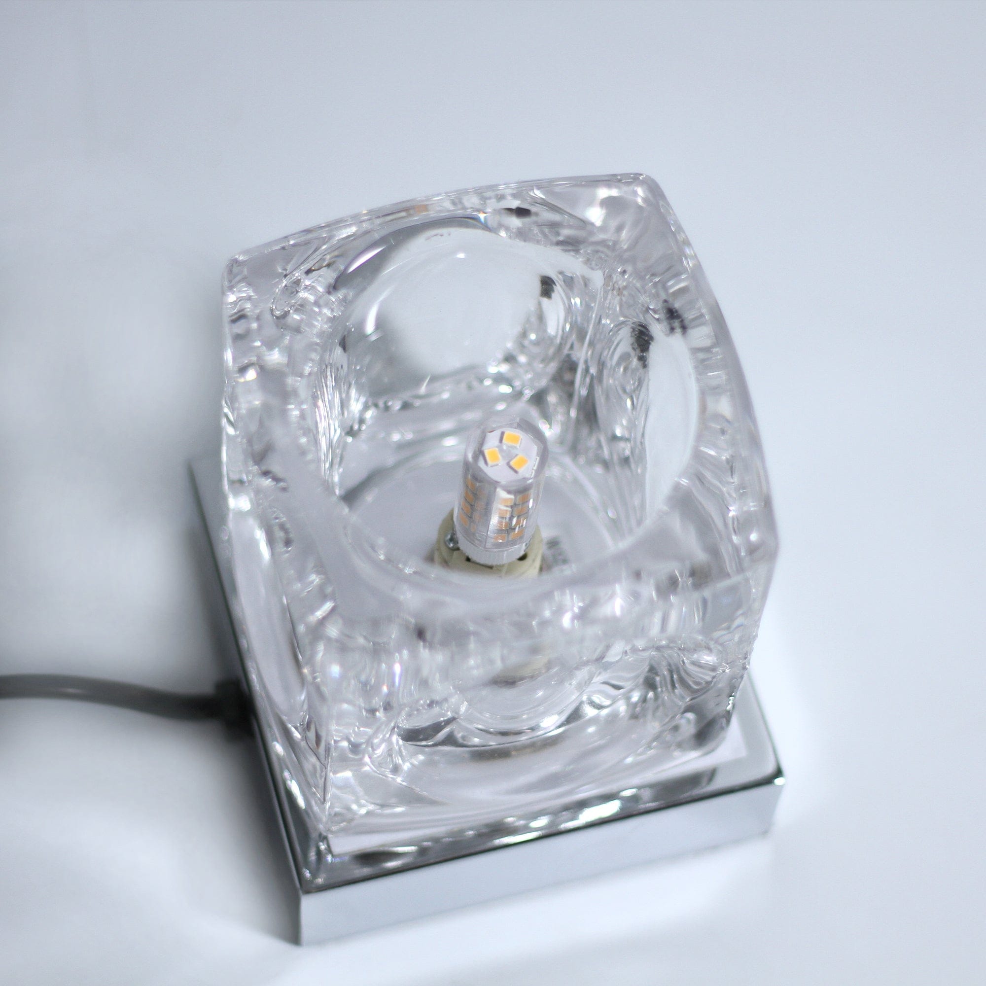 Lexi Lighting Table Lamp Bianca Glass Table Lamp with LED Bulb